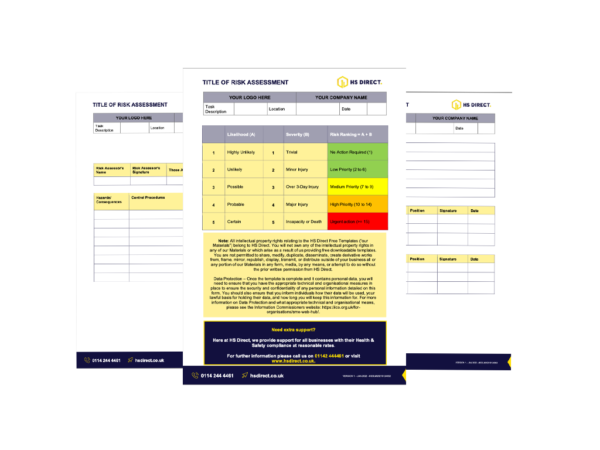 A Guide To Risk Assessments Hs Direct 