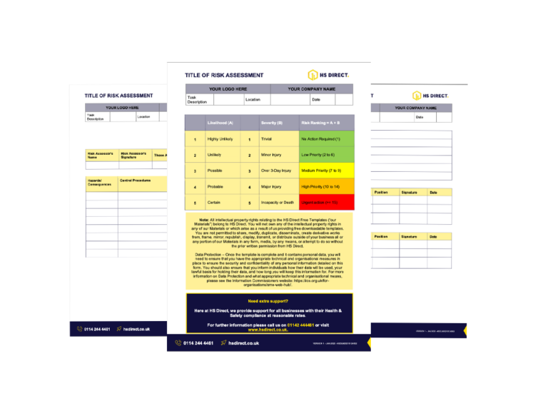 A Guide To Risk Assessments Hs Direct 